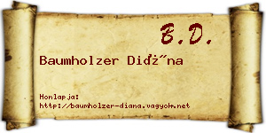 Baumholzer Diána névjegykártya