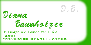 diana baumholzer business card